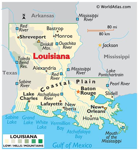 louisiana geography map